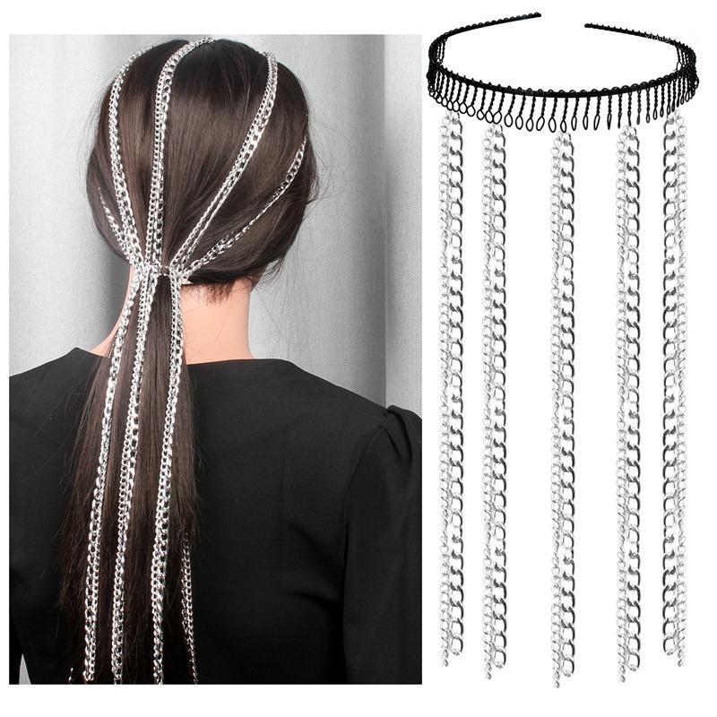 Hair Clips & Barrettes MOGAKU Punk Metal Head Chain Women Headwear Long Tassel Hairbands Fashion Rock Nightclub Jewelry For Ladies Accessori, Golden;silver
Hair Clips & Barrettes MOGAKU Punk Metal Head Chain Women Headwear Long Tassel Hairbands Fashion Rock Nightclub Jewelry For Ladies Accessori, Golden;silver