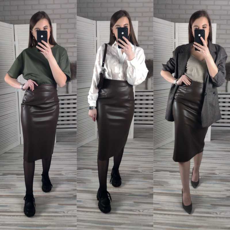 Neophil 74cm Women's Winter Pu Leather Midi Skirts Pencil Bodycon Elegant Office Ladies High Waist Faux Stretch Sexy Skirt S9902 210619