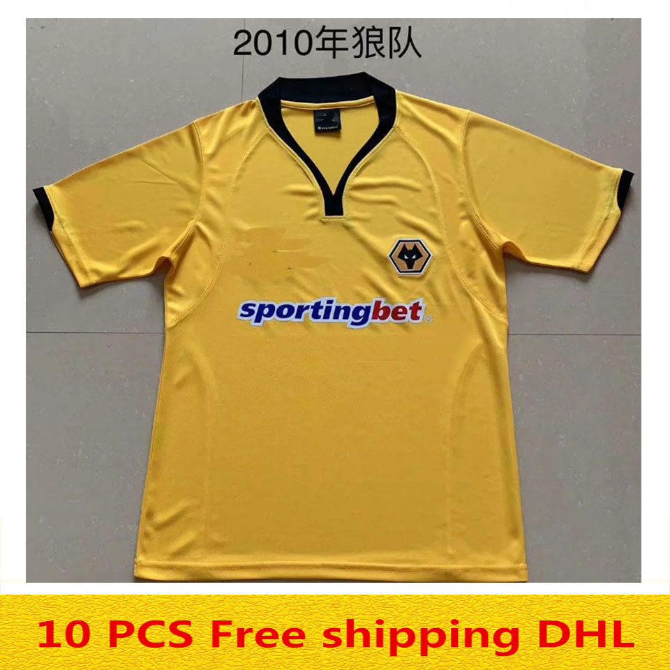 2010 Wolves Retro Soccer Jerseys football shirts Men maillots de foot sizes S-XXL, Black;yellow
2010 Wolves Retro Soccer Jerseys football shirts Men maillots de foot sizes S-XXL, Black;yellow