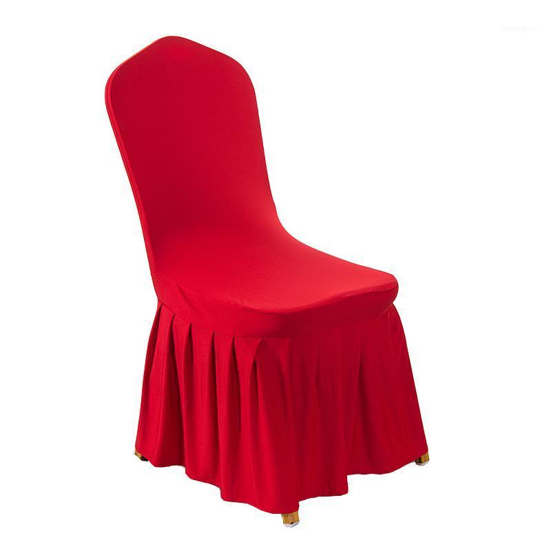 Chair Covers Wholesale Durable Wedding Banquet Spandex Fancy Pleated Skirt Cover