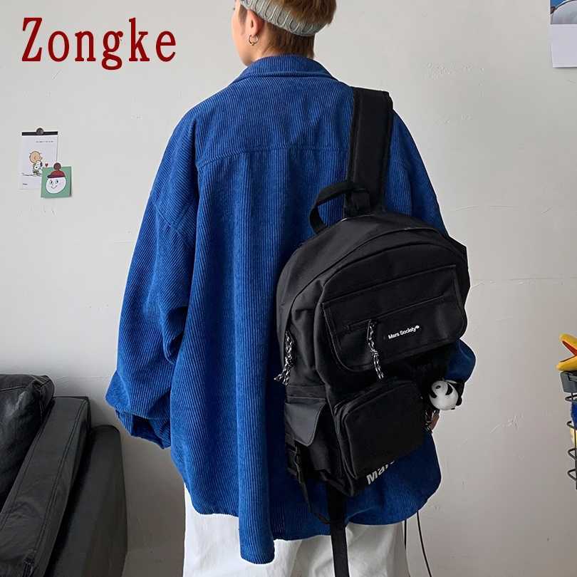 Zongke Corduroy Men Shirts For Men Clothing Harajuku Black Shirt Korean Style Men Shirt Long Sleeve Vintage Clothes 3XL 210708