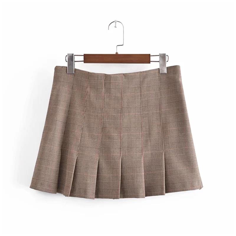 Pcs/ Set Long Sleeve Cropped Blazer Pleated Mini Skirt Office Lady Suit 2021 Zora Womens Casual Blaser Two Piece Dress