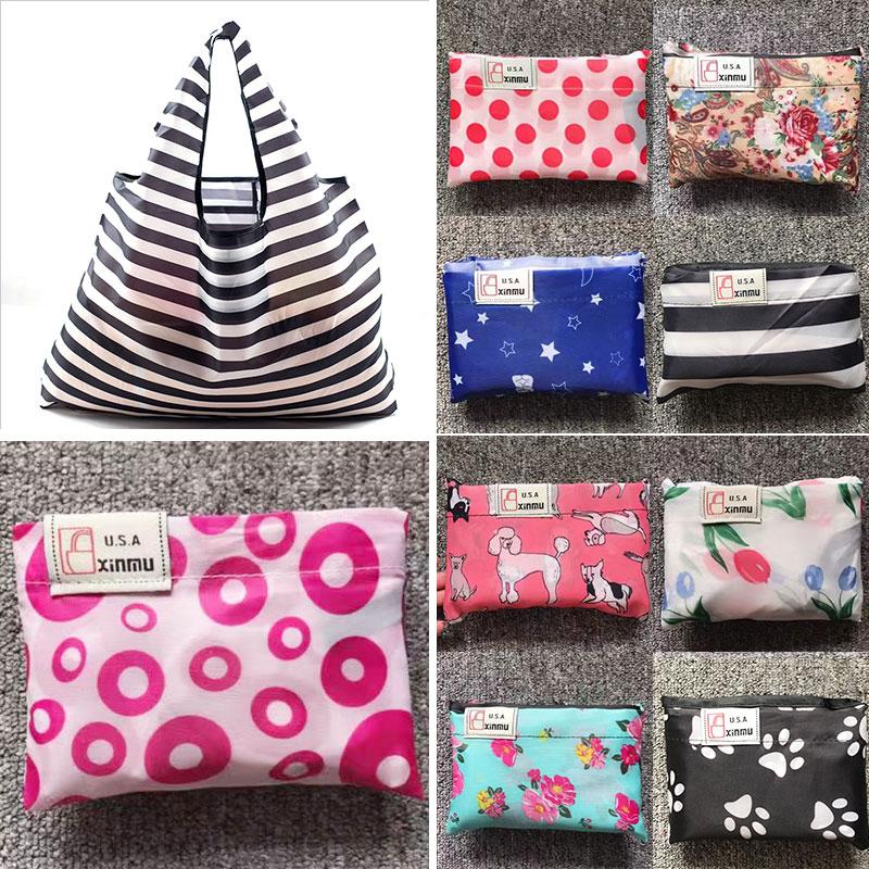 Shopping Bags High Quality Foldable Handy Printing Reusable Tote Pouch Recycle Storage Handbags Portable Organizer 
Shopping Bags High Quality Foldable Handy Printing Reusable Tote Pouch Recycle Storage Handbags Portable Organizer