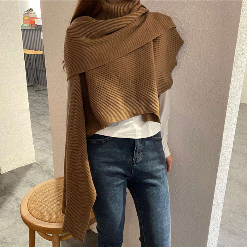 Autumn Winter OL Turtleneck Sleeveless Pullover Sweater Women Short Tops Elegant Knitted Vest Sweaters Waistcoat 210421
