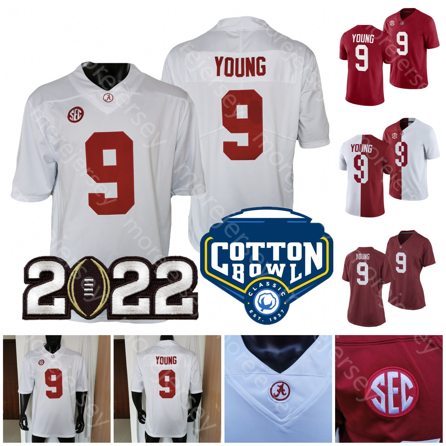 NCAA College Alabama Crimson Tide Football Jersey Bryce Young Cotton Bowl Patch Split White Red All Stitched Embroidery Women
NCAA College Alabama Crimson Tide Football Jersey Bryce Young Cotton Bowl Patch Split White Red All Stitched Embroidery Women