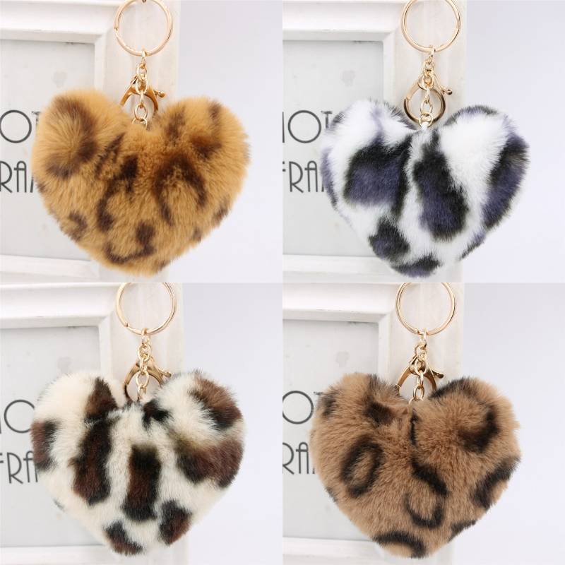 Faux Rabbit Fur Ball Key Rings 10cm Pompom Leopard Keychains Toy Doll Heart Plush Keyring Holder Charm Pendant Keyfobs Jewelry Kimter-P60FA 
Faux Rabbit Fur Ball Key Rings 10cm Pompom Leopard Keychains Toy Doll Heart Plush Keyring Holder Charm Pendant Keyfobs Jewelry Kimter-P60FA