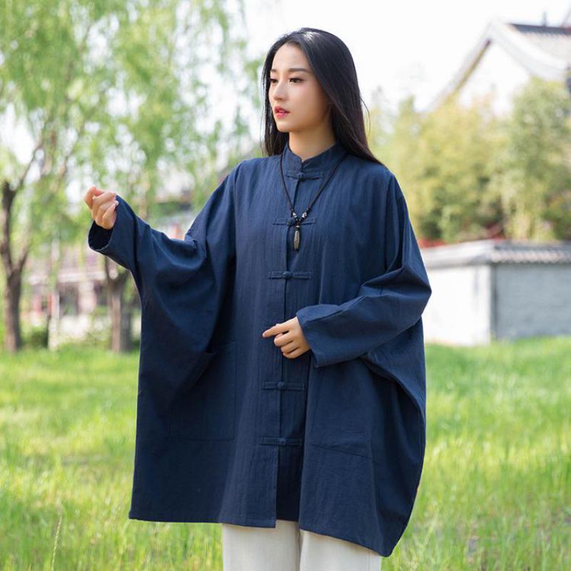 Johnature Autumn Cotton Linen Stand Plate Buckle Long Sleeve Coat Loose Casual Solid Color All-match Women Fashion Coat 210521, Beige
Johnature Autumn Cotton Linen Stand Plate Buckle Long Sleeve Coat Loose Casual Solid Color All-match Women Fashion Coat 210521, Beige