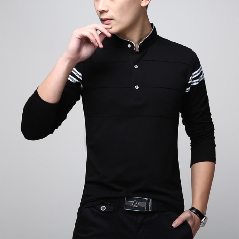 Spring Fashion Social T Shirt Men Long Sleeve Plus Size Stripe Men T-Shirt Slim Fit Cotton Male Elegant Tees Tops 4XL 5XL 210518, Black
Spring Fashion Social T Shirt Men Long Sleeve Plus Size Stripe Men T-Shirt Slim Fit Cotton Male Elegant Tees Tops 4XL 5XL 210518, Black