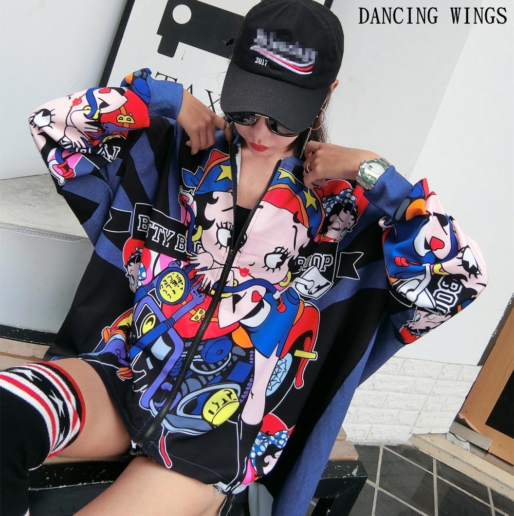 women's jackets thailand cartoon printed irregular jacket batwing loose woman clothes asymmetric likq, Black;brown
women's jackets thailand cartoon printed irregular jacket batwing loose woman clothes asymmetric likq, Black;brown