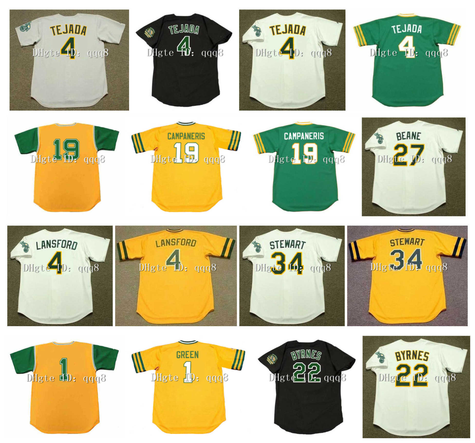 Vintage 4 MIGUEL TEJADA 19 BERT CAMPANERIS 27 BILLY BEANE 4 CARNEY LANSFORD 1 DICK GREEN 22 ERIC BYRNES 34 DAVE STEWART White Grey Green, As pic
Vintage 4 MIGUEL TEJADA 19 BERT CAMPANERIS 27 BILLY BEANE 4 CARNEY LANSFORD 1 DICK GREEN 22 ERIC BYRNES 34 DAVE STEWART White Grey Green, As pic