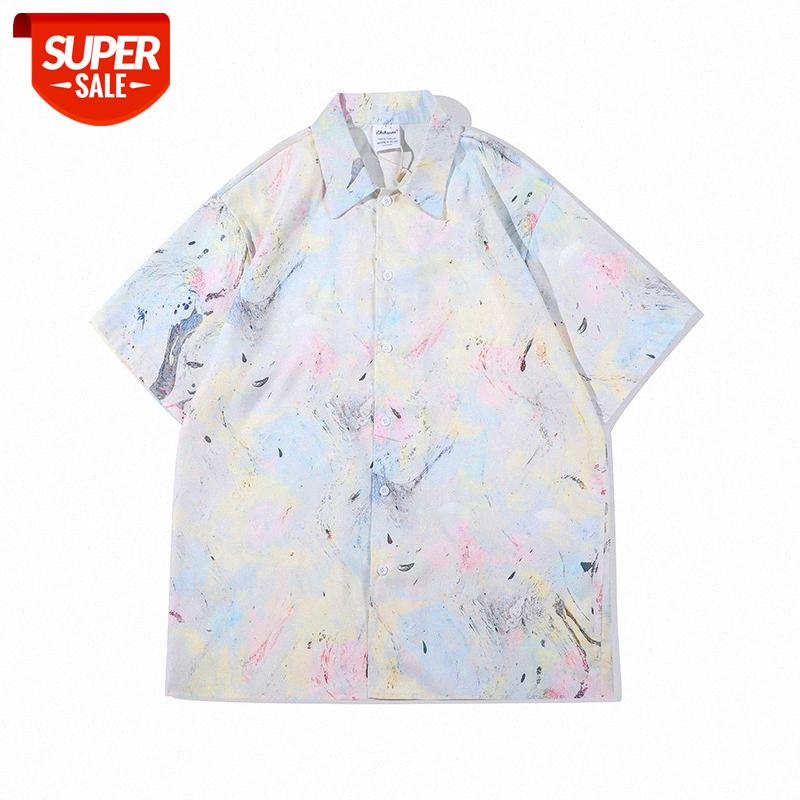 Tie-dye gradient ice silk short-sleeved shirt men's thin flow hip-hop handsome half-sleeved #qg5Y, White;black
Tie-dye gradient ice silk short-sleeved shirt men's thin flow hip-hop handsome half-sleeved #qg5Y, White;black