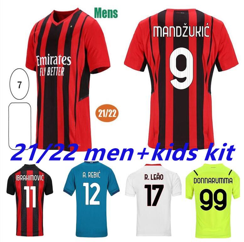 AC milan 21 22 soccer jersey IBRAHIMOVIC BRAHIM BENNACER KESSIE ROMAGNOLI CALHANOGLU 2021 2022 football shirt TONALI REBIC maillot men + kids kit, Blue
AC milan 21 22 soccer jersey IBRAHIMOVIC BRAHIM BENNACER KESSIE ROMAGNOLI CALHANOGLU 2021 2022 football shirt TONALI REBIC maillot men + kids kit, Blue