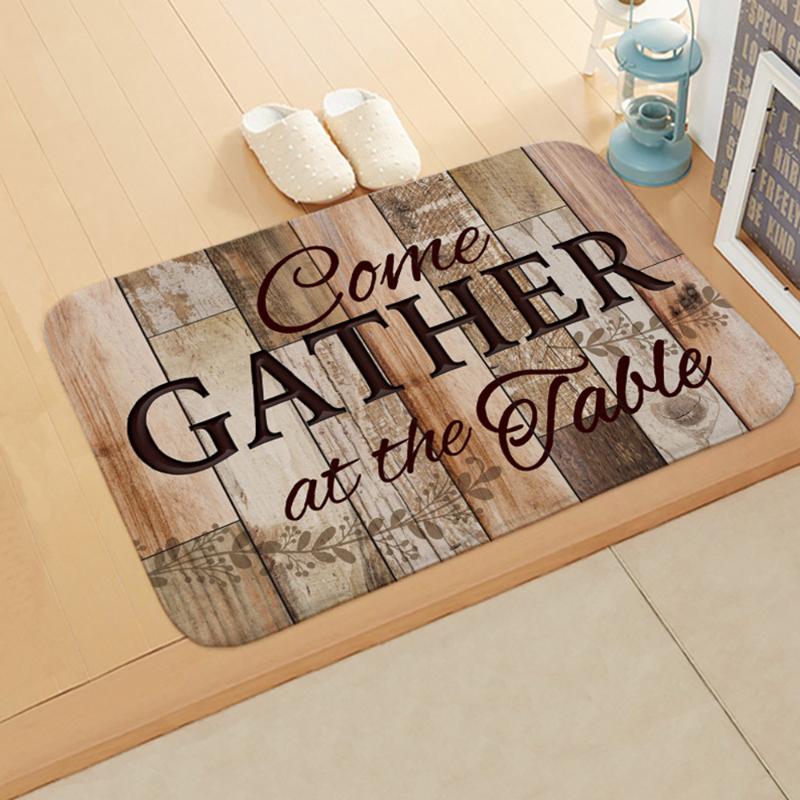 40x60cm Vintage Printed Entrance Welcome Doormat Floor Rug Absorbent Bath Mat Non-Slip Bedroom Carpet Living Room Kitchen Decor Carpets