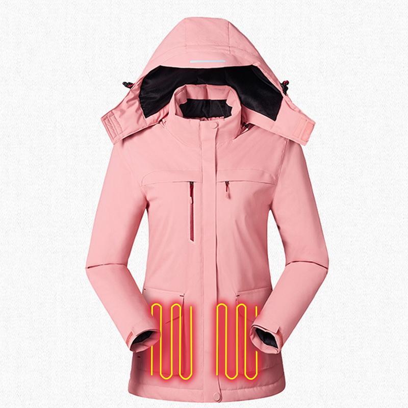 Man Women Heated Jacket USB Charging Cold-Proof Winter Thermal Warm Black Electric Coat Men's Jackets