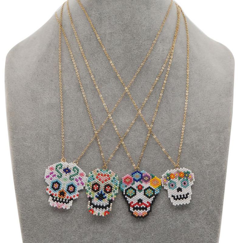 Chains XUXI Halloween Pendant Necklace Women Beaded Fashion Weave Japan Rice Beads Metal-Chain S253, Silver
Chains XUXI Halloween Pendant Necklace Women Beaded Fashion Weave Japan Rice Beads Metal-Chain S253, Silver