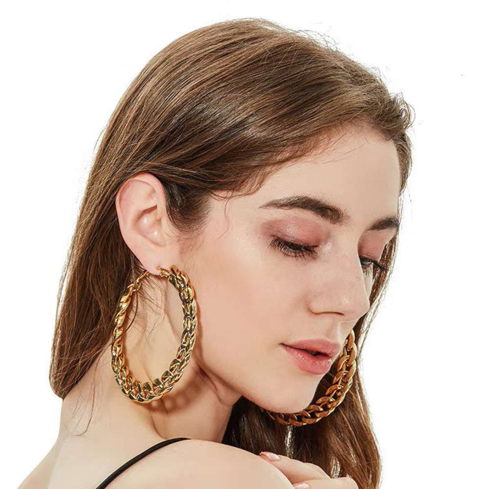 earrings Fashion exaggeration large circle thick chain earrings CCB Circle Jewelry Earrings, Golden
earrings Fashion exaggeration large circle thick chain earrings CCB Circle Jewelry Earrings, Golden