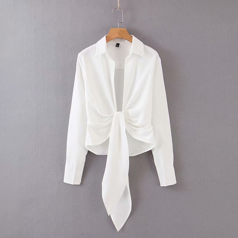 Summer bow long sleeves white dress women shirt elegant sexy v neck mini Korean Vestidos 210521