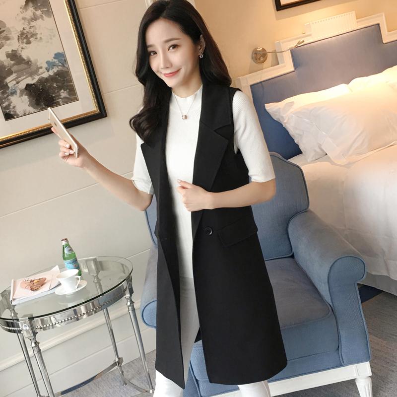 Women Spring Autumn Elegant Long Blazer Vest Lady Notched Sleeveless Office Female Causal Plus Size Waistcoat I382 Women's Vests, Black
Women Spring Autumn Elegant Long Blazer Vest Lady Notched Sleeveless Office Female Causal Plus Size Waistcoat I382 Women's Vests, Black
