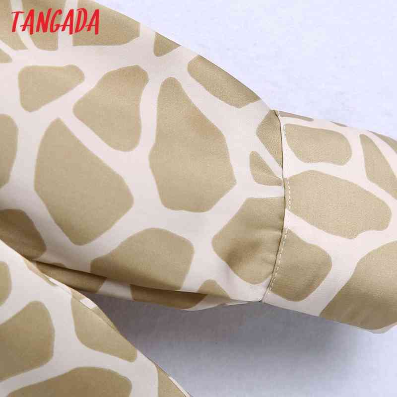 Spring Women Oversized Animal Print Blouse Long Sleeve Chic Female Casual Lady Shirt Blusas Femininas BE473 210416