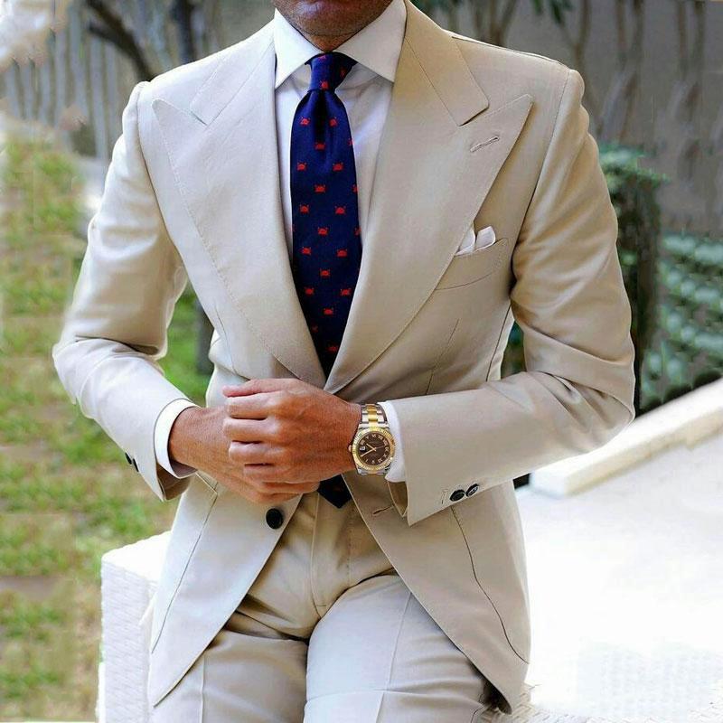 Men's Suits & Blazers Beige Men For Wedding Suit Wide Peaked Lapel Formal Groom Wear Groomsmen Tuxedo Blazer 2Pieces Costume Terno Masculino
Men's Suits & Blazers Beige Men For Wedding Suit Wide Peaked Lapel Formal Groom Wear Groomsmen Tuxedo Blazer 2Pieces Costume Terno Masculino