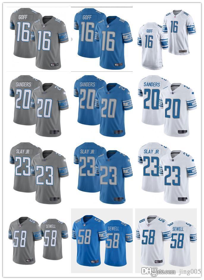 Men Women Youth 16 Jared Goff 23 Darius Slay Jr 20 Barry Sanders 58 Penei Sewell White Blue gray custom Football Jersey, Black;red
Men Women Youth 16 Jared Goff 23 Darius Slay Jr 20 Barry Sanders 58 Penei Sewell White Blue gray custom Football Jersey, Black;red