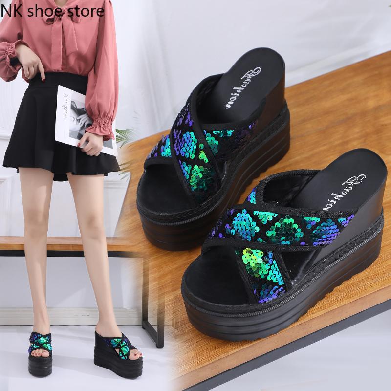 Slippers Casual Shoes Woman 2021 Platform Slipers Women On A Wedge Heeled Mules Lady Luxury Flat Summer Soft Heels Girl, Black
Slippers Casual Shoes Woman 2021 Platform Slipers Women On A Wedge Heeled Mules Lady Luxury Flat Summer Soft Heels Girl, Black