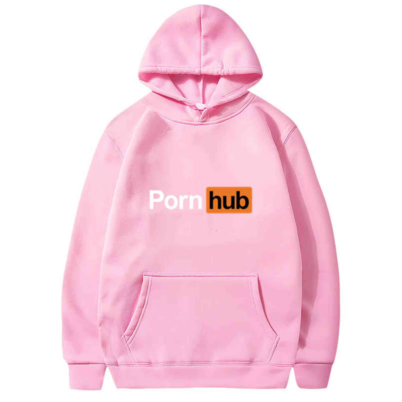Printed Sweatshirt PORN HUb Street Dance Street Clothes Mens Womens Spring and Autumn Fashion Men Hoodies 211116