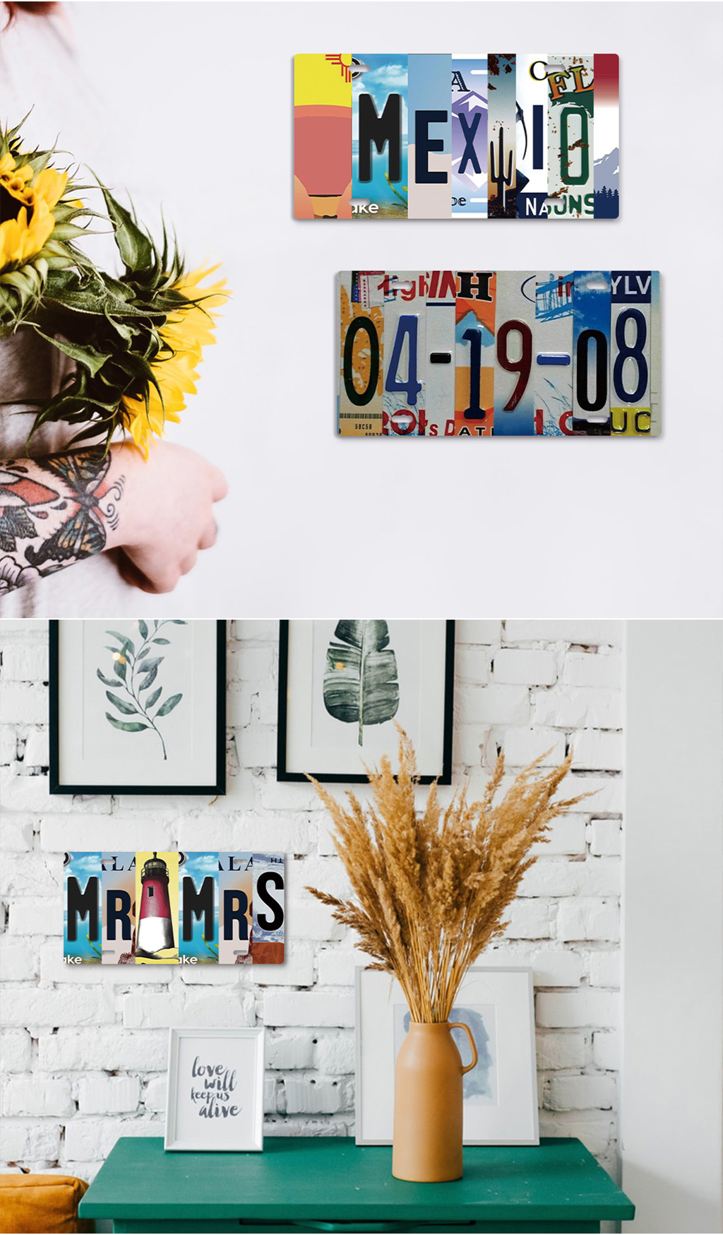Collage Licenses Plate Plaque Metal Tin Sign Decorative Car Plate for Living Room Door Club Garage Home Wall Decor
Collage Licenses Plate Plaque Metal Tin Sign Decorative Car Plate for Living Room Door Club Garage Home Wall Decor