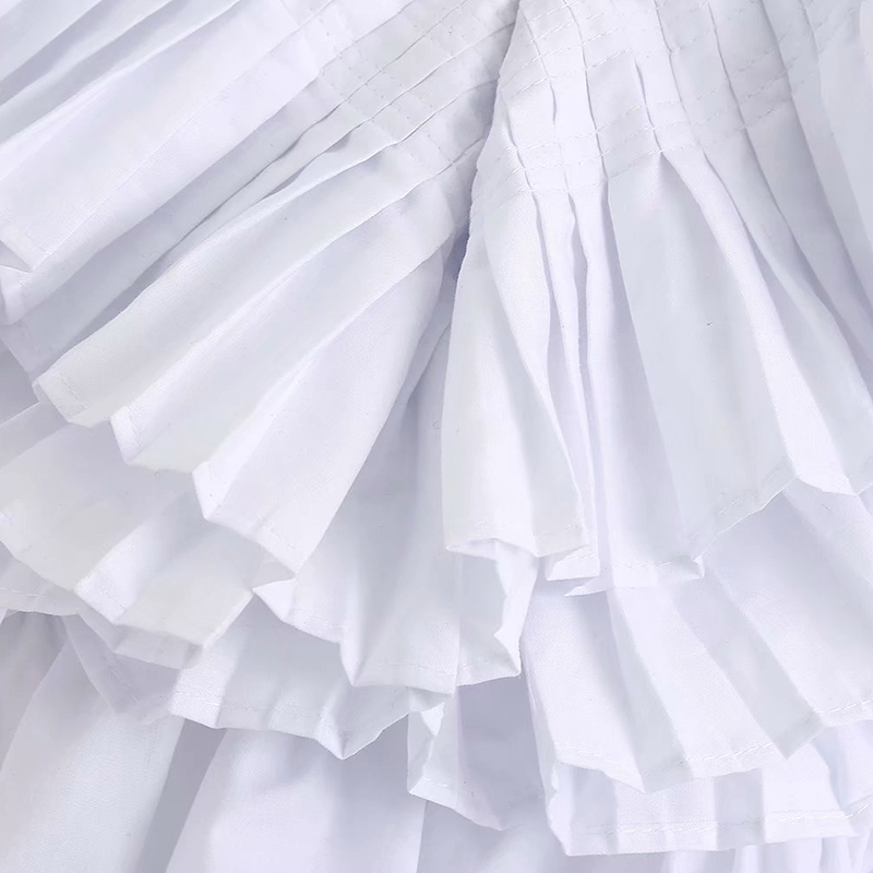 Deep V Neck Ruffles Blouse Women Sexy Backless White Shirt Sleeveless Holiday Beach Pleated Top Summer Camisas Mujer 210508