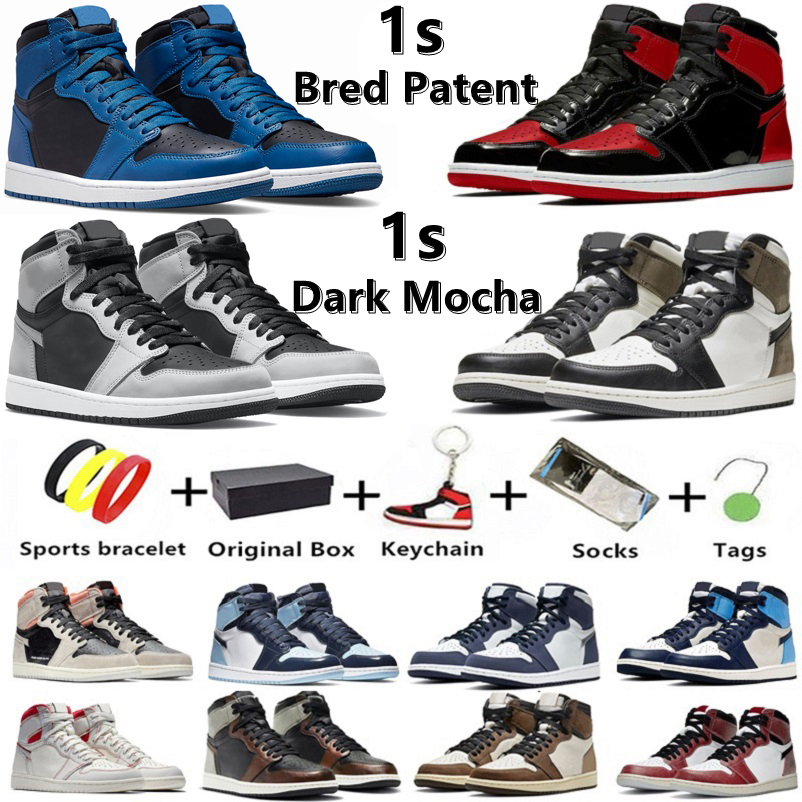 Jumpman 1 High OG 1s mens Basketball shoes Bred Patent Fragment dark marina blue Twist Fearless Smoke Grey Dark Mocha Shadow Pollen men, Color#23
Jumpman 1 High OG 1s mens Basketball shoes Bred Patent Fragment dark marina blue Twist Fearless Smoke Grey Dark Mocha Shadow Pollen men, Color#23