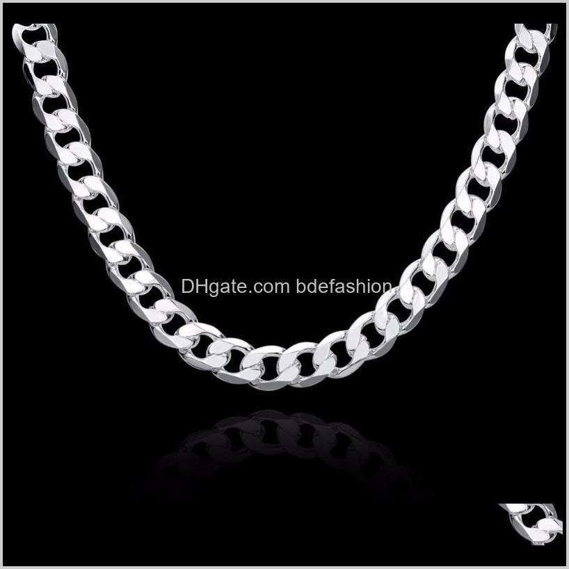 Necklaces & Pendants Wholesale 925 Stamp Sier Plated Necklace, Fashion Jewelry Curb Chain 12Mm Mens Necklace 20 22 24 26" Chains Drop Delive, Silver
Necklaces & Pendants Wholesale 925 Stamp Sier Plated Necklace, Fashion Jewelry Curb Chain 12Mm Mens Necklace 20 22 24 26" Chains Drop Delive, Silver