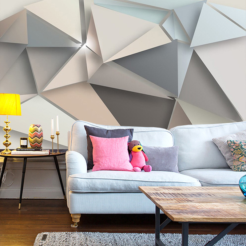 Custom Photo Paper 3D walklpaper Modern TV Background Living Room Bedroom Abstract Art Mural Geometric Wall Covering Wallpaper