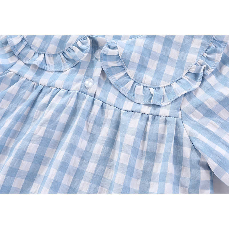 Mudkingdom Girls Summer Pajamas Set Peter Pan Collar Plaid Girl Short Sleeve and Shorts Pajama Toddler Homewear Kids Sleepwear 210615