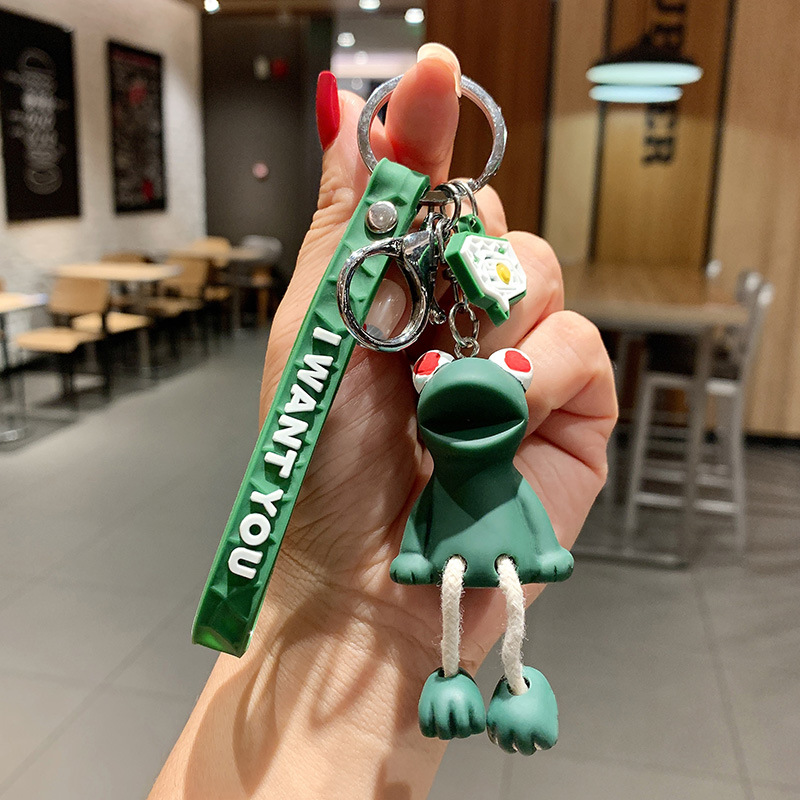 Animal Pendant Keychains Key Rings Bear Bird Women Car Keys Holder Bag Charms Jewelry Trinkets Cartoon Frog Duck Mens Keyring Chains Gifts Love Fashio