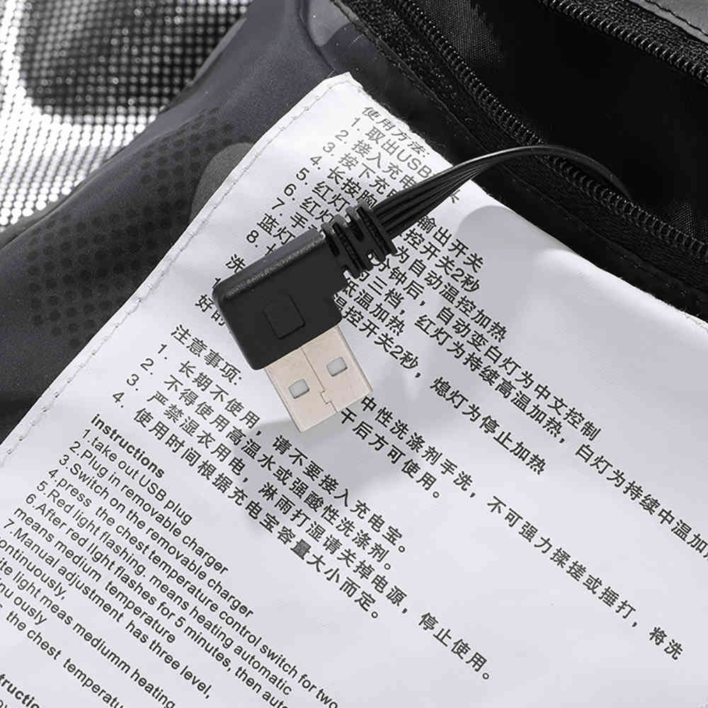 Style 9/5 Areas Heated jacket Heating Warm Vest Usb Smart Washable Size Adjustable Usb Charging Heated Warmer Clothes 210518