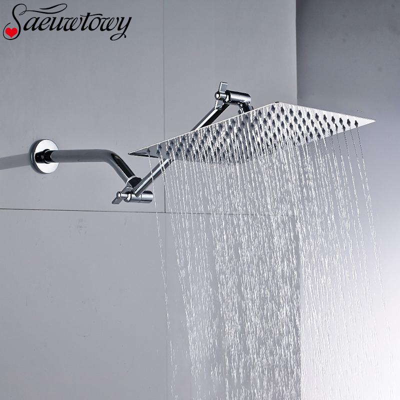 Ultra-Thin Rain Shower Chrome Solid Brass Angle Adjustable Extension Arm Wall Hanging Square Folding Head Bathroom Sets
Ultra-Thin Rain Shower Chrome Solid Brass Angle Adjustable Extension Arm Wall Hanging Square Folding Head Bathroom Sets