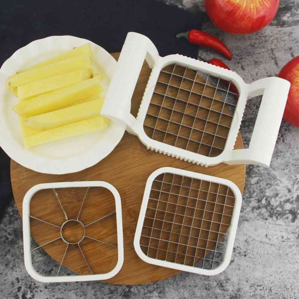 3pcs/Set Vegetable Fruit Cutter Stainless Steel Shredders Potato Chips Pear French Fries Cutter Tools Kitchen Accessories