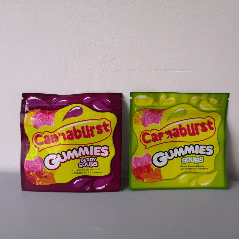 500mg Cannaburs Gummies Berry sour and Gummies Sours Bag Packaging rope bag candy edibles bags от DHgate WW