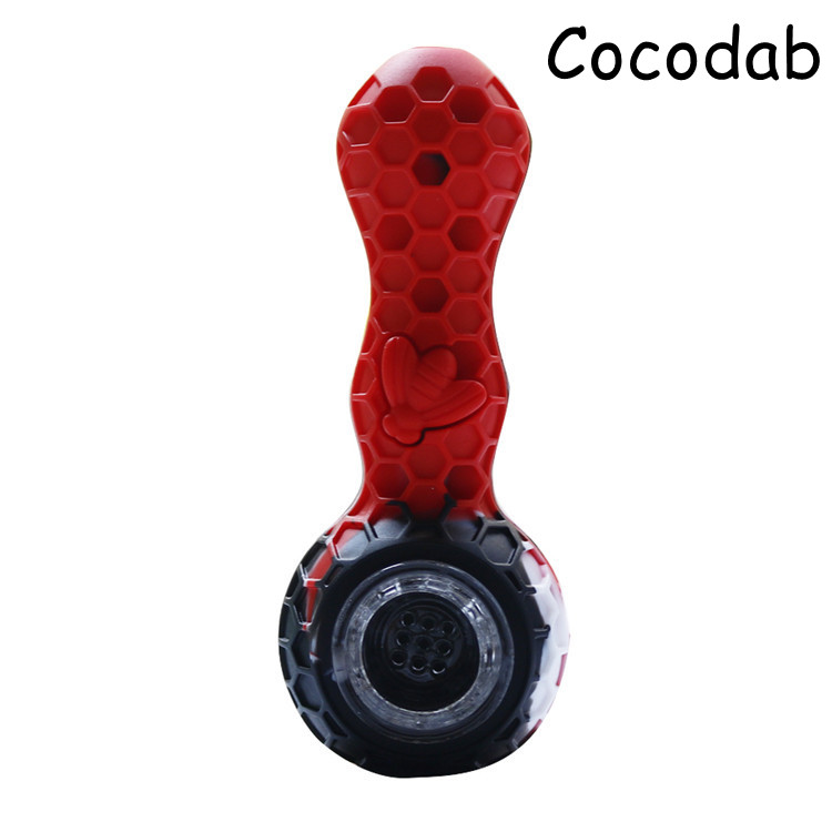 Tobacco Smoke Pipes Silicone Cigarette Smoking Pipe with dabber tools Hand Pocket Oil Herb Spoon HandPipe
Tobacco Smoke Pipes Silicone Cigarette Smoking Pipe with dabber tools Hand Pocket Oil Herb Spoon HandPipe