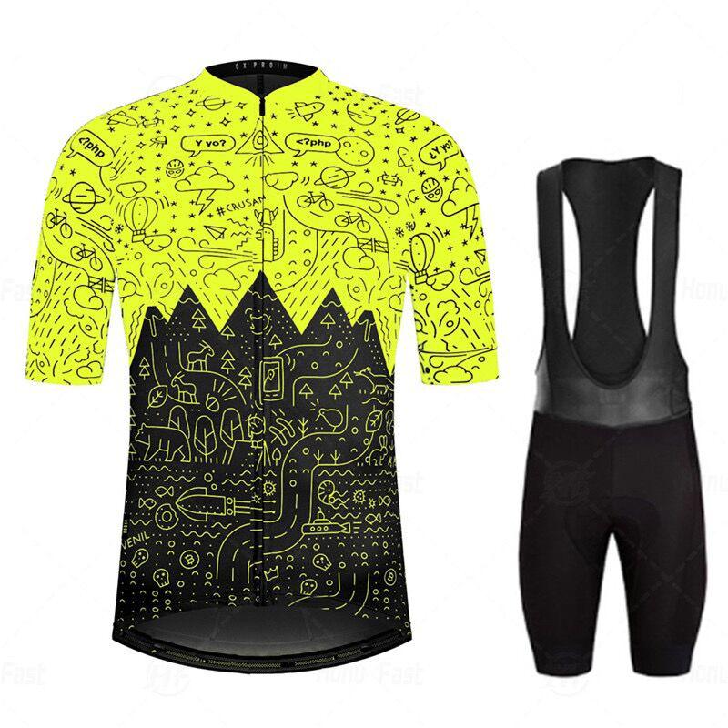 Racing Sets 2021 Men's Jersey Quick-drying Summer Bike Short-sleeved Mountain Suit Outdoor Cycling Kit, Black;blue
Racing Sets 2021 Men's Jersey Quick-drying Summer Bike Short-sleeved Mountain Suit Outdoor Cycling Kit, Black;blue