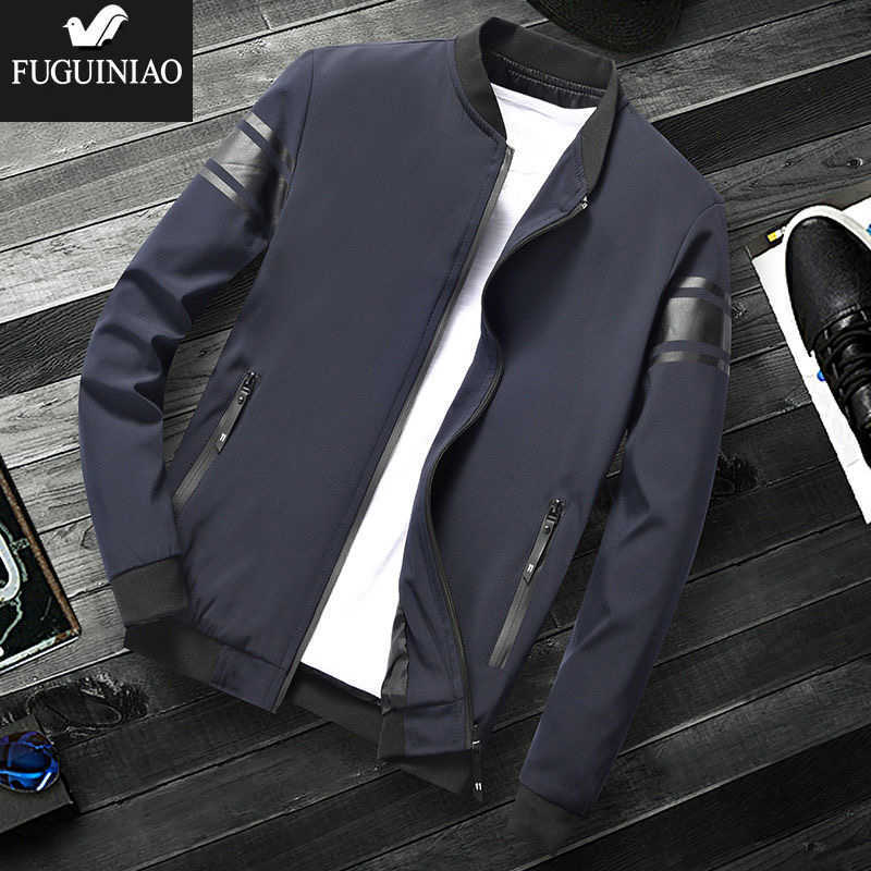 Spring Men's Bomber Zipper Jacket Male Casual Streetwear Hip Hop Slim Fit Pilot Coat Men Embroidered Clothing 211009