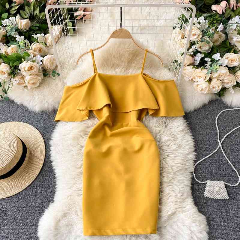 Style Retro Fashion Solid Ruffles Side Sling Waist Slim Sexy Bag Hip Dresses Women 210615, Blue
Style Retro Fashion Solid Ruffles Side Sling Waist Slim Sexy Bag Hip Dresses Women 210615, Blue