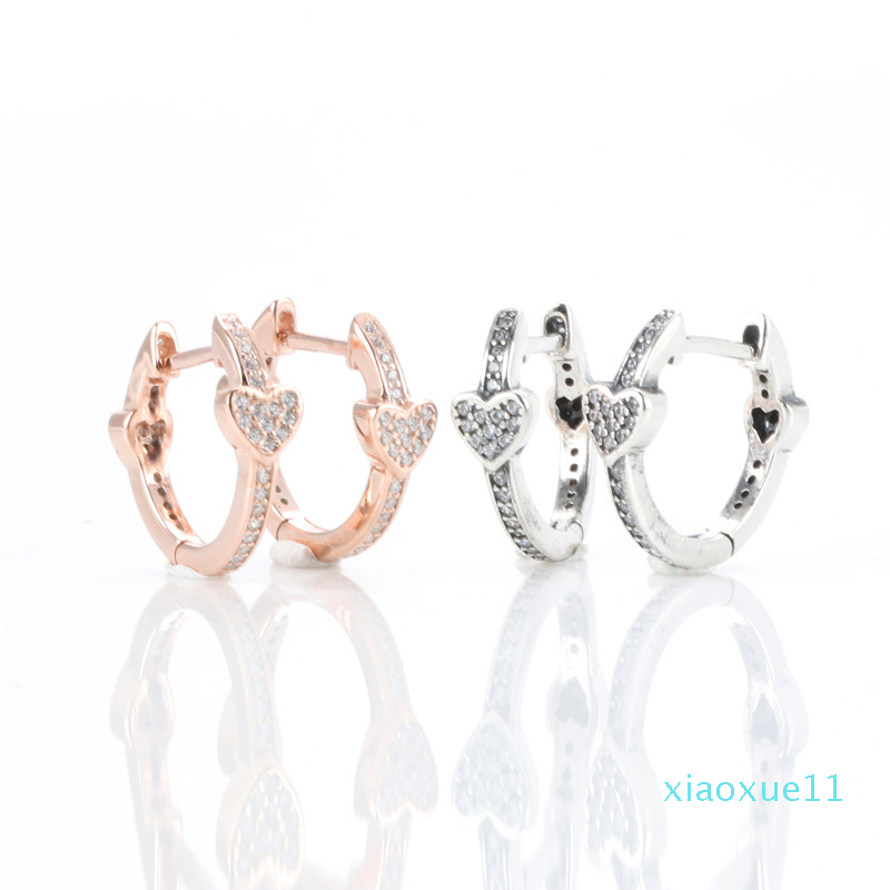 Authentic 925 Sterling Silver Heart Stud Earring Original Box for Pandora Alluring Hearts Hoop Earrings
Authentic 925 Sterling Silver Heart Stud Earring Original Box for Pandora Alluring Hearts Hoop Earrings