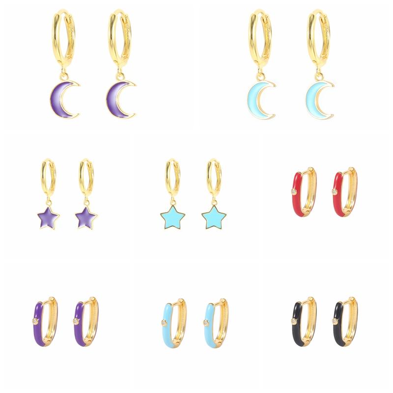 Hoop & Huggie Enamel Star Moon Earrings For Women 925 Silver Earring 2021 Trend Round Jewelry Drip Oil Pendientes Party Aretes
Hoop & Huggie Enamel Star Moon Earrings For Women 925 Silver Earring 2021 Trend Round Jewelry Drip Oil Pendientes Party Aretes