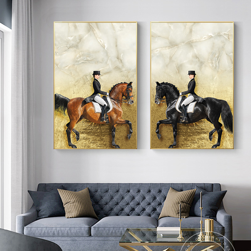 Modern Wall Art Picture Classic Horse Racing Canvas Painting Large Size Wall Pictures For Living Room Home Decor Posters Cuadros
