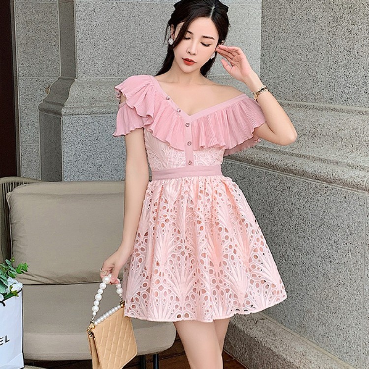 Summer Runway Design Dresses Woman Asymmettical Neck High Waist Dress Woman Clothing Ruffles Sleeve Lace Party Mini Dress 210518, Photo color
Summer Runway Design Dresses Woman Asymmettical Neck High Waist Dress Woman Clothing Ruffles Sleeve Lace Party Mini Dress 210518, Photo color