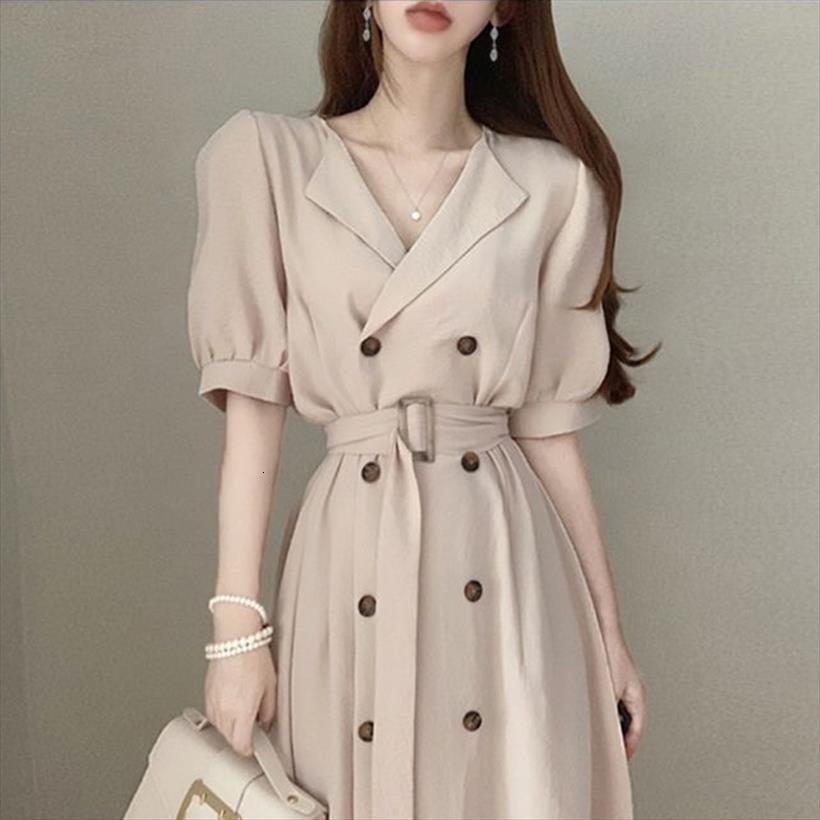 one piece korean womens dress v neck puff sleeve solid summer elegant fashion office lady casual midi, Black;gray
one piece korean womens dress v neck puff sleeve solid summer elegant fashion office lady casual midi, Black;gray