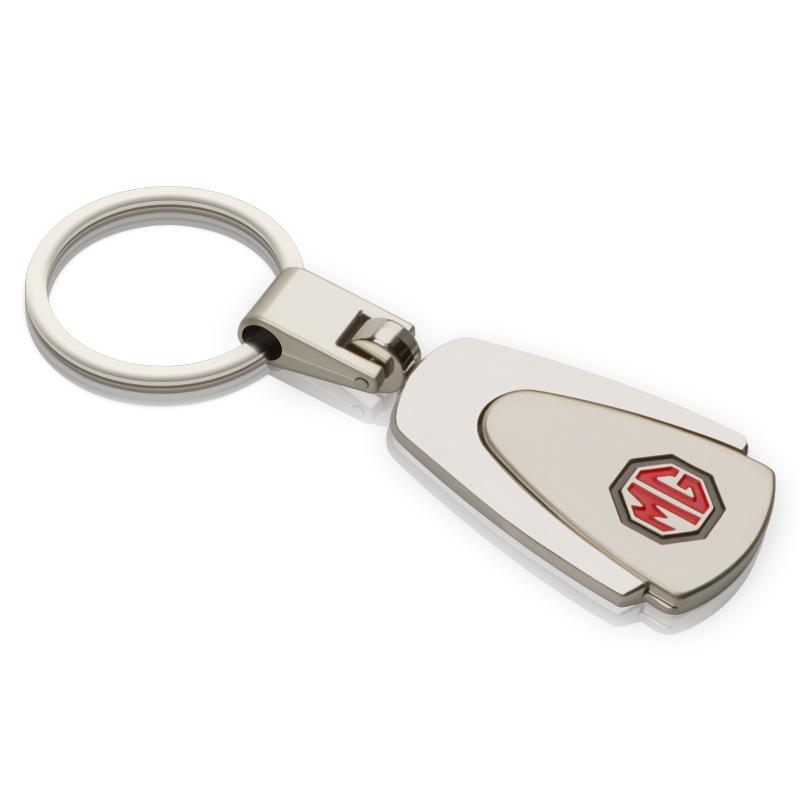 Keychains 1pcs 3D Metal Trapezoid Car Styling Key Rings Chain For MG TF ZR 3 5 6 7 ZS GS GT MG5 MG6 MG7 Emblem Accessories