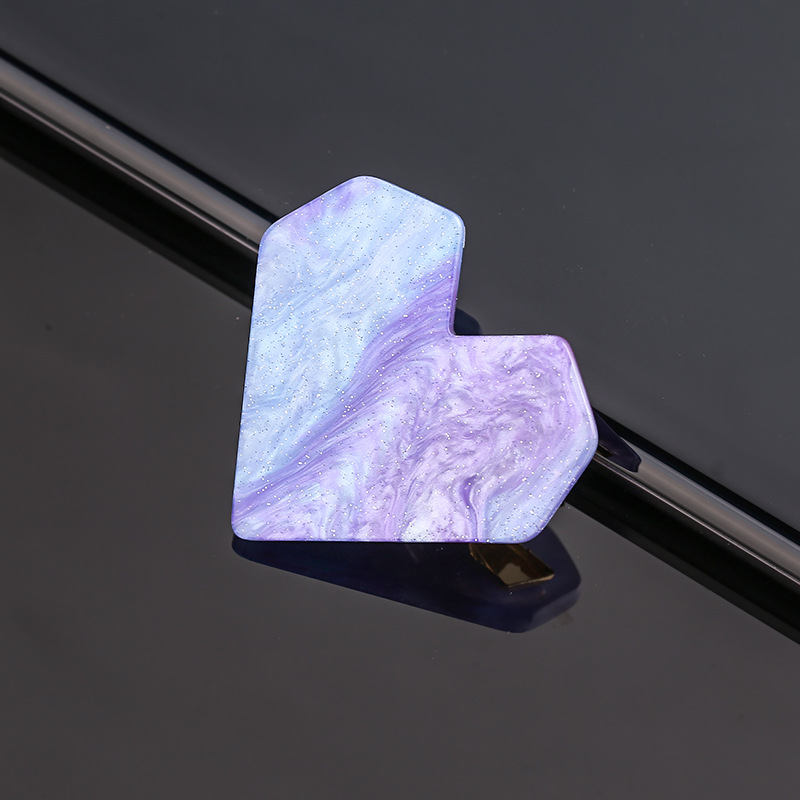 Cute Love Heart Shaped Barrettes Hair Clips Jelly Candy Color Acrylic Woman Girl Hairpin Accessories