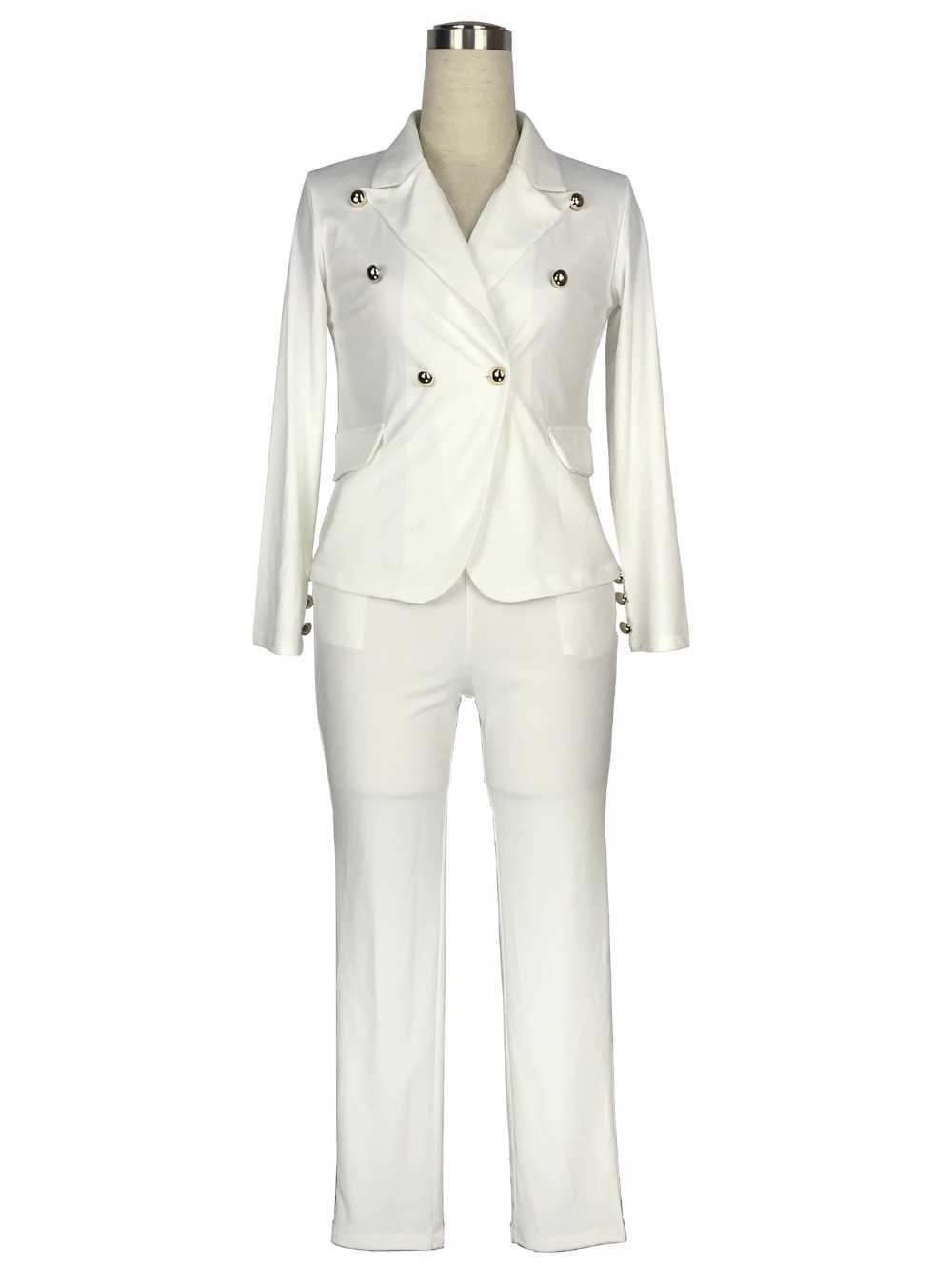 CMYAYA Business Attire Work Office Autumn/winter Women Fashion Full Sleeve Coat Outerwear Blazers Pants Suits Cardigan 3091 210930